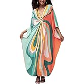 sunforyou Kaftan Dresses for Women Stylish Caftans Plus Size Beach Cover up Soft Loungewear