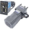 110V Gear Reduction Motor 200W 30K Electric Adjustable Speed AC Gear Motor 0-45RPM High Torque Reversible Variable Speed Gear Reducer Motor with Speed Controller(Reduction Ratio 1:30)