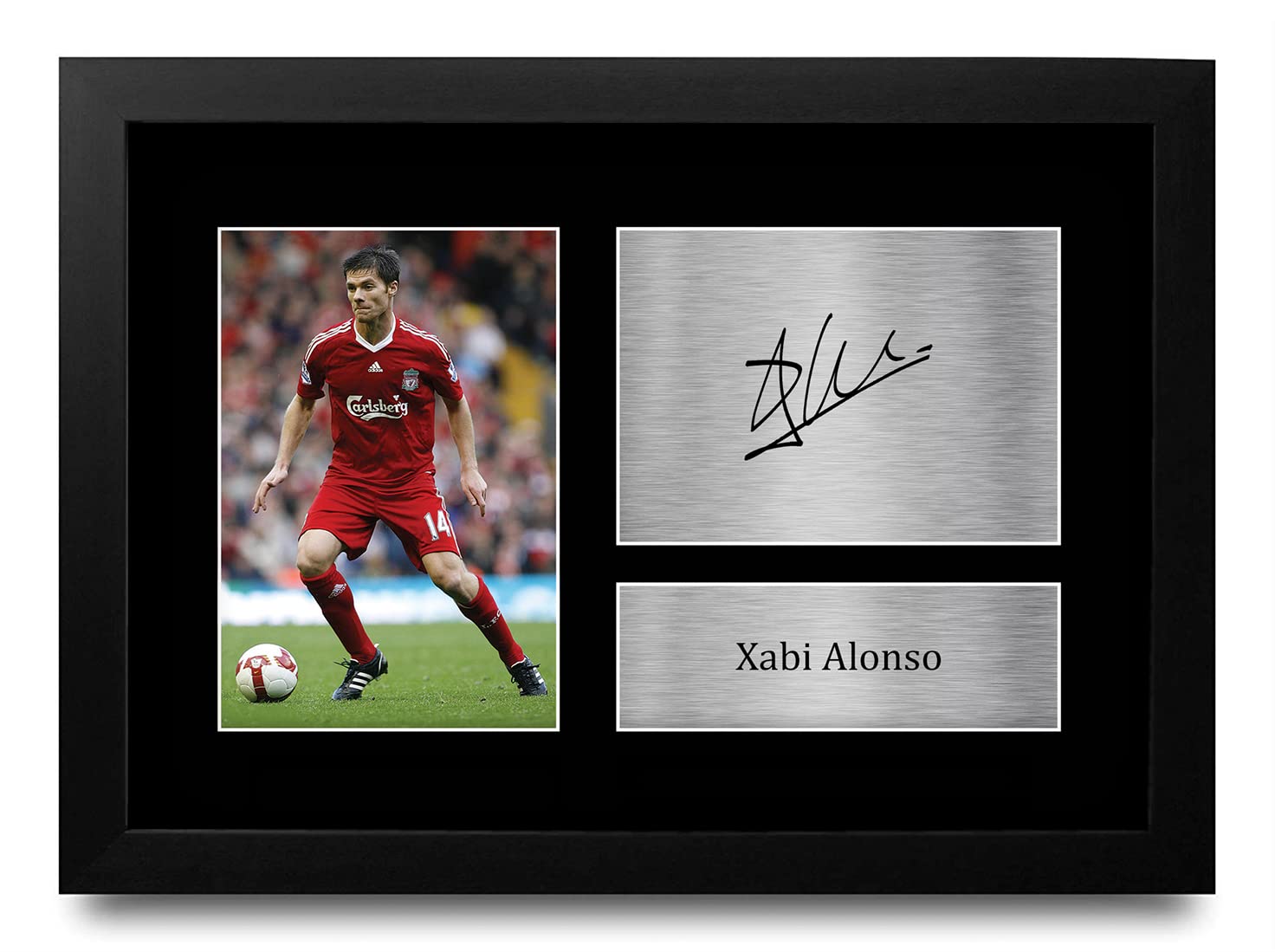 HWC Trading FR A4 Xabi Alonso Liverpool Gifts Printed Signed Autograph Picture for Football Fans and Supporters - A4 Framed