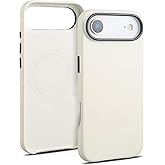 mobee Genuine Leather Case for iPhone 17 Air (6.5 inch), Vintage Pull-up Leather Case with Soft Fiber Lining, Lip Screen Protection, Compatible with MagSafe