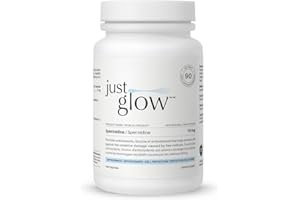 Just Glow Spermidine Supplement 10mg 180 Capsules (98% of Spermidine 3HCL - Third Party Tested) for Healthy Aging, Longevity,