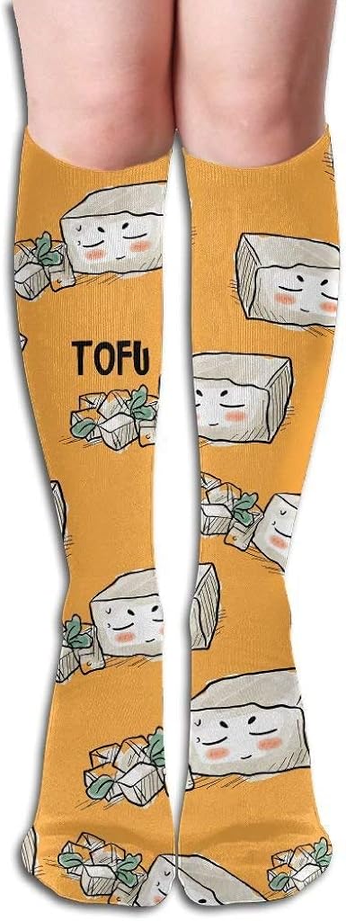 Vegan Tofu Cartoon Funny Girls Knee High Socks High Socks At Amazon Women S Clothing Store