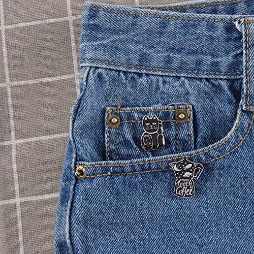 image for CAFEMASY Brooch Pins Set, Coffee Life Series 9pcs, Colorful Paint Tech