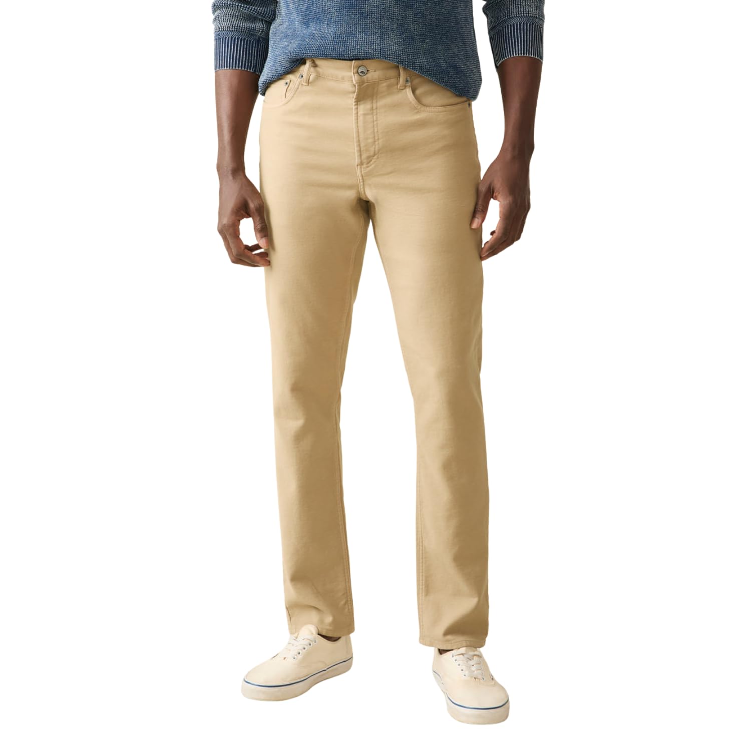 Faherty Men’s Stretch Terry 5 Pocket Pant- Desert Khaki Size 35