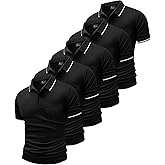 GEEK LIGHTING Men's Polo Shirts with Pocket 5 Pack