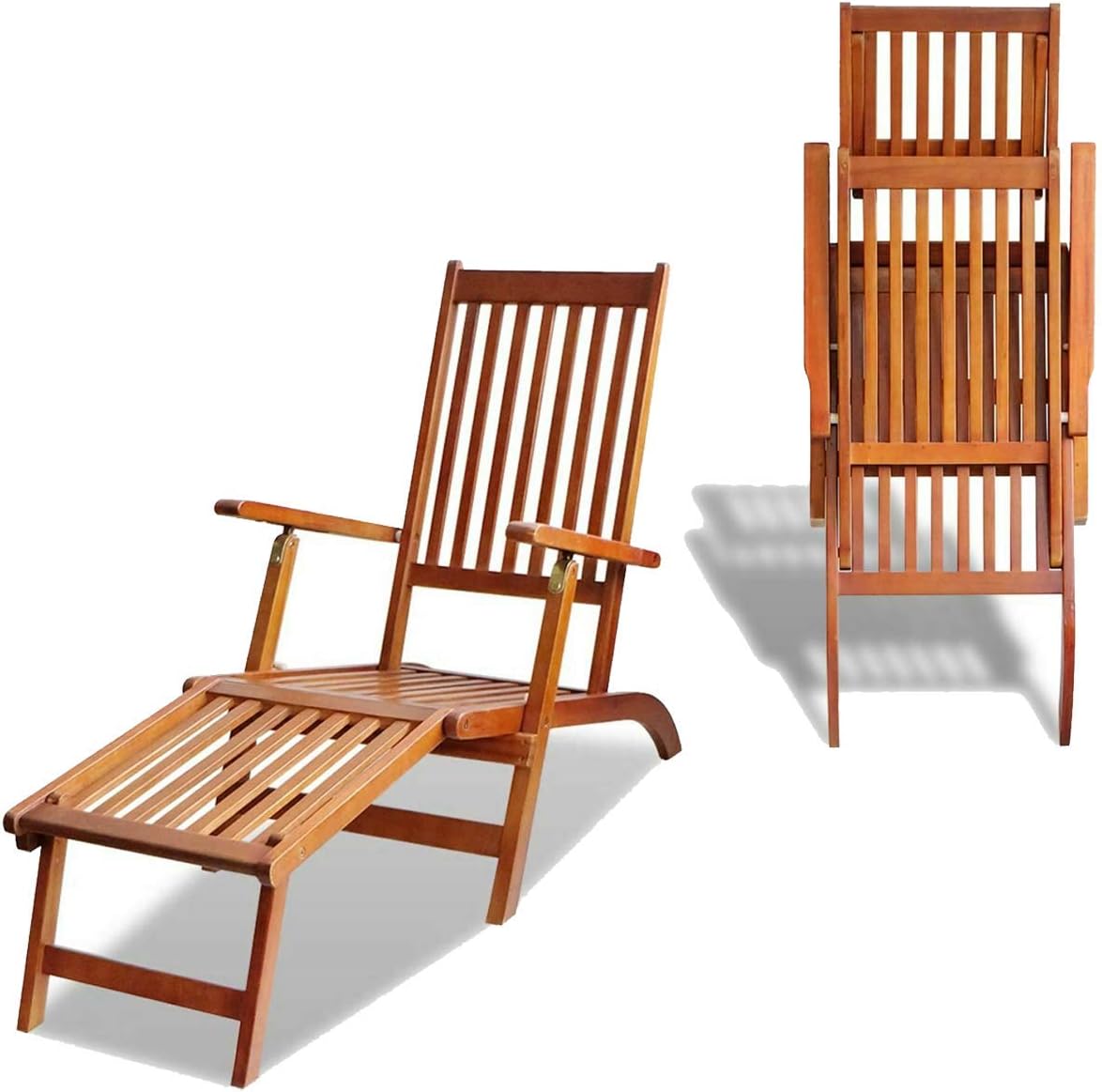 Amazon Com Picotech Wooden Chairs Seating Footrest Foldable
