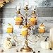 Amalfi Decor 8-Piece Dessert Cupcake Stand, Large Pastry Candy Cake Cookie Tray Tower Holder Plate for Wedding Event Birthday Party, Display Pedestal with Votive Candle Holders, Gold