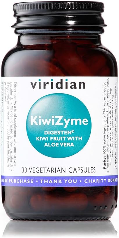 Viridian KiwiZyme - Digesten Kiwi Fruit with Aloe Vera - 30 Vegicaps, 30 count (Pack of 1)