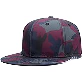 Quanhaigou Snapback Hat for Men Women,Hip Hop Style Colorful Flat Bill Hats Teens Adjustable Baseball Cap