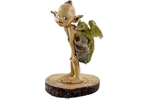 Top Collection Miniature Fairy Garden and Terrarium Statue, Garden Pixie Elf with Baby Dragon