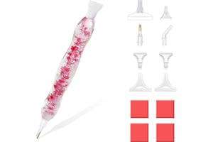 RECORDARME Resin Diamond Painting Pen, Shinny Diamond Art Tools Pen, Ergonomic Design Diamond Dot Pen(Sakura Pink)