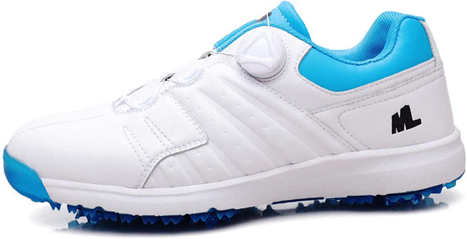 Men's Spikes Golf Shoes Waterproof Lightweight Sneakers Rotating Buckle