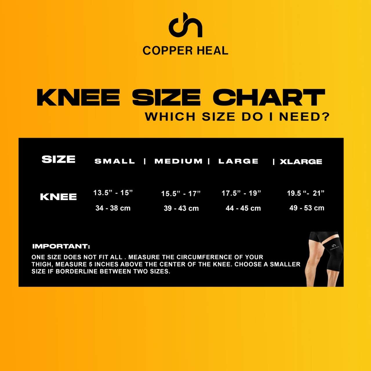 COPPER HEAL Knee Support for Women & Men, Highest Copper Infused Content Knee Braces for men - Image 4