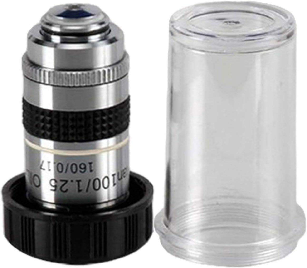 AmScope PA100X-IRIS 100xS (Spring, Oil) Darkfield Objective with Internal Iris, Plan Achromatic, 20mm DIN/JIS Mounting Standard