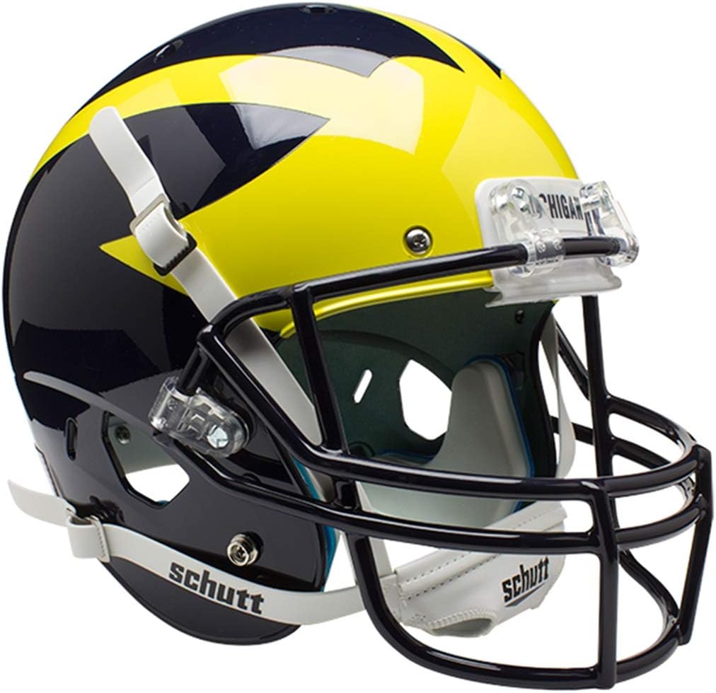 Schutt NCAA Michigan Wolverines Replica XP Football Helmet, Classic : Sports Related Collectible Full Sized Helmets : Sports & Outdoors