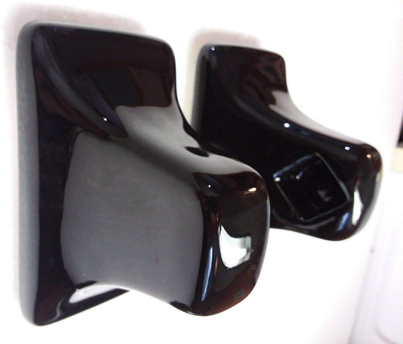 Towel Racks Black Ceramic Towel Bar Rack Rod Post Holders Vintage Mid