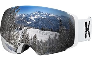 Innerking Ski Goggles, Snow Goggles for Adult Men Women Youth, Interchangeable Lens Snowboard Goggles(Frameless)