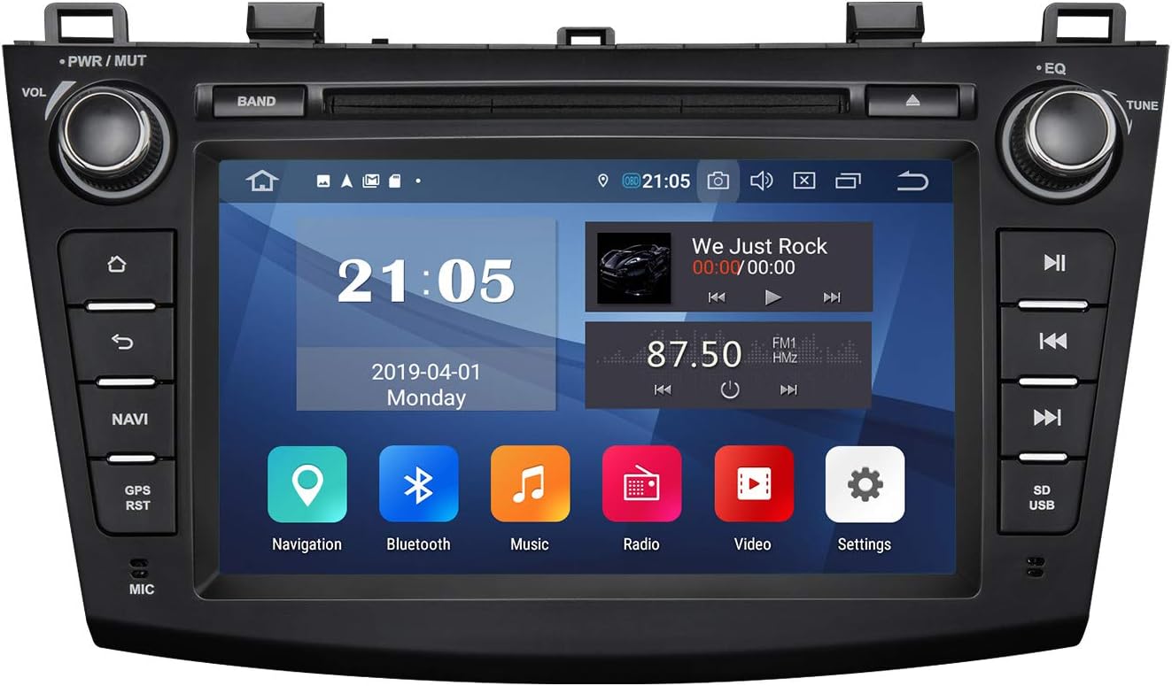 2020 Car Stereo Double Din Car Stereo, Android Car Radio Eonon Android 9 Car Stereo Applicable to Mazda 3 Series Support Apple Carplay/Android Auto/Fast Boot/DVR/Backup Camera/OBDII -8 Inch -GA9363