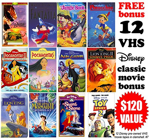 Magnavox-13-Color-TVVCR-Combo-Black-12-Disney-VHS-Movies