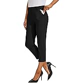 Willit Women's Capri Pants Dress Yoga Work Capri Slacks Stretch Office Business Casual Pants High Waisted 21"