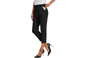 Willit Women's Capri Pants Dress Yoga Work Capri Slacks Stretch Office Business Casual Pants High Waisted 21"