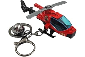 Pouoir Helicopter Keychain Military Aircraft Key Chain for Car Keys Metal Copper Pendant Bag Key Ring Accessories