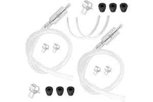 YGDMD 2 Sets Car Brake Bleeder Kit,Practical Brake Fluid Bleeder Kit with Clamp/Hose/One-Way Check Valve/Cap to Restore Braking Ability,Essential Break Bleeders Kits Fits Cars/Motorcycles