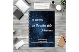 100 Pages End of Life Planner Organizer Binder, Final Wishes Book death PlannerS Notebook for Loved Ones, 5.5x8.3 Inch