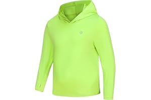 HODOSPORTS Boys Rash Guard Swim Shirt Long Sleeve for Kids UPF 50+ Sun Protection Hooded Swimming Hiking Shirts Swimsuit