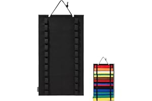 QOOWFEANIG Martial Arts Belt Display Rack Wall Mounted Foldable Taekwondo & Karate Belt Holder with Medals Display Comfortabl