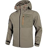 BANTREK Men's Softshell Jacket Lightweight Waterproof Hooded Insulated Rain Jacket Windbreaker for Hiking & Travel