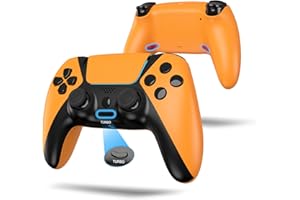 AUGEX for Playstation 5 Controller Compatible with PS5 Controller, Wireless Gamepad Pa5 Mando with Map and Turbo Function for PC - Orange