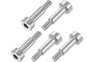 uxcell 6Pcs 304 Stainless Steel Shoulder Bolt 4mm Shoulder Dia 10mm Shoulder Length M3 Thread Hex Socket Shoulder Bolts for Textile Hydraulic Injection Molding Machinery Industries
