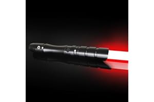 YDDSABER Jedi Sith LED Light Saber, Force FX Heavy Dueling, Rechargeable Lightsaber, Loud Sound High Light with FOC, Metal Hilt, Blaster, (Red)