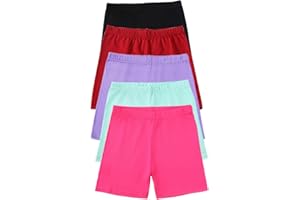 Girls 5 Pack Bik𝐞 Shorts Cartwheel Elastic Hiking Und𝐞r Dress Dance Multi-Color Pants Kids Athletic Baggy Pants