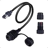 Steinwhale Ethernet Adapter for Starlink Standard/Gen 3 and Mini, Waterproof Barrel Jack, 24AWG CAT5E 1000Mbps Data Transfer,