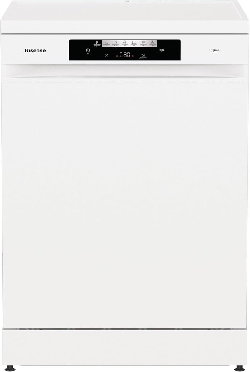 Hisense 14 Place Freestanding Dishwasher White D Rated HS642D90WUK Quiet Eco