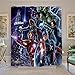 Baccessor Super Hero Shower Curtain Spider Man, Hulk, Captain America, Black Panther and Iron Man Marvel Fans Favorite, Hooks Included, 72