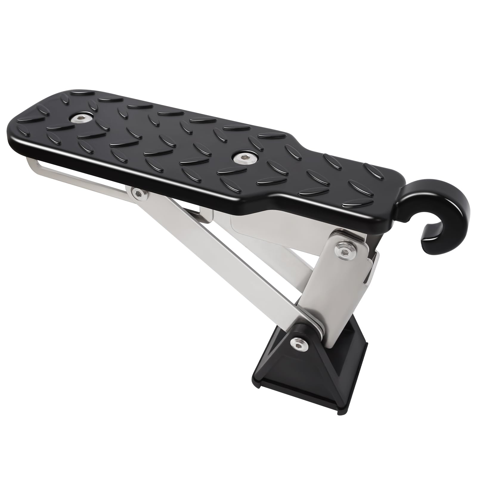 Photo 1 of SYDSZ Car Door Step, Universal Fit Car Roof Access, Multi-Foldable Aluminum Alloy Roof Rack Car Step, Adjustable Stand Pedal for Door Latch, Supports Both Feet, fits Most Cars, SUVs and Trucks