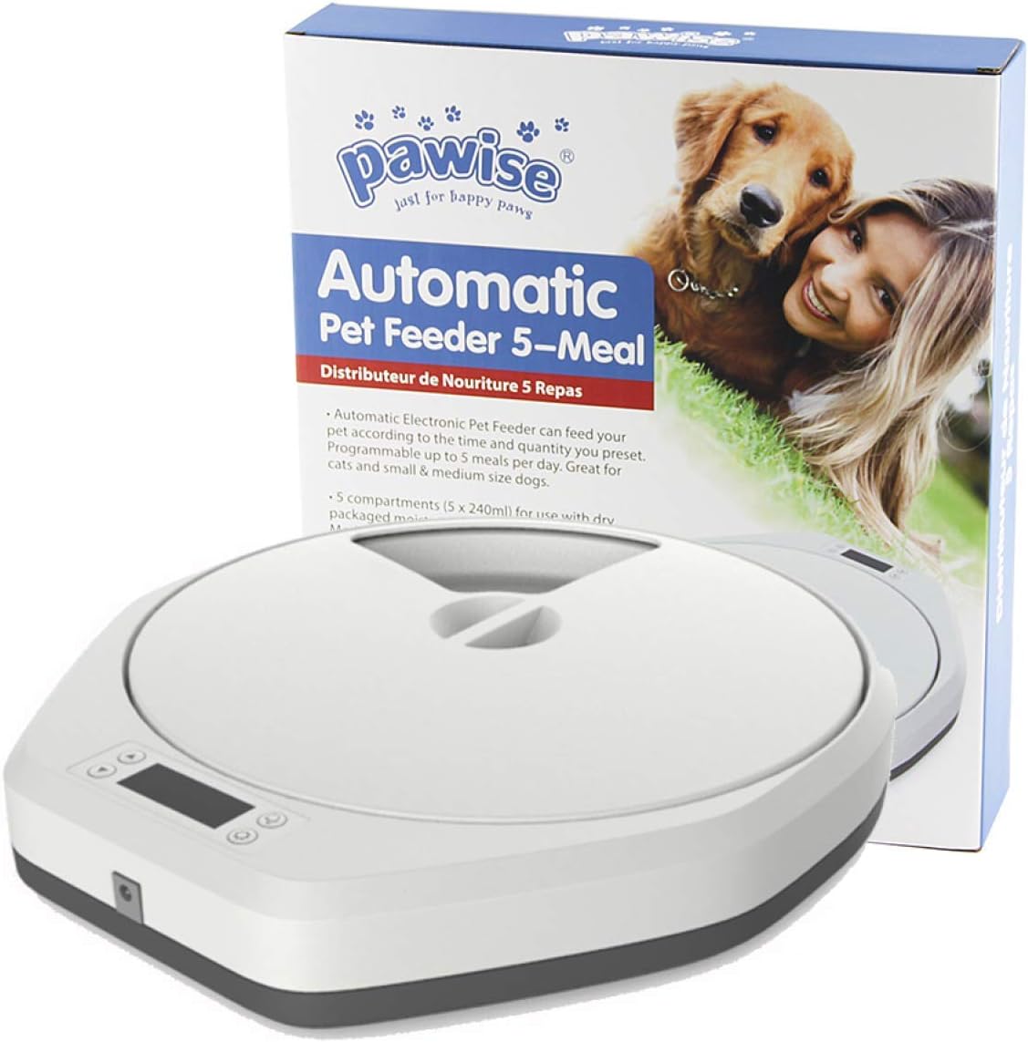 PAWISE Automatic Dog Feeder, White