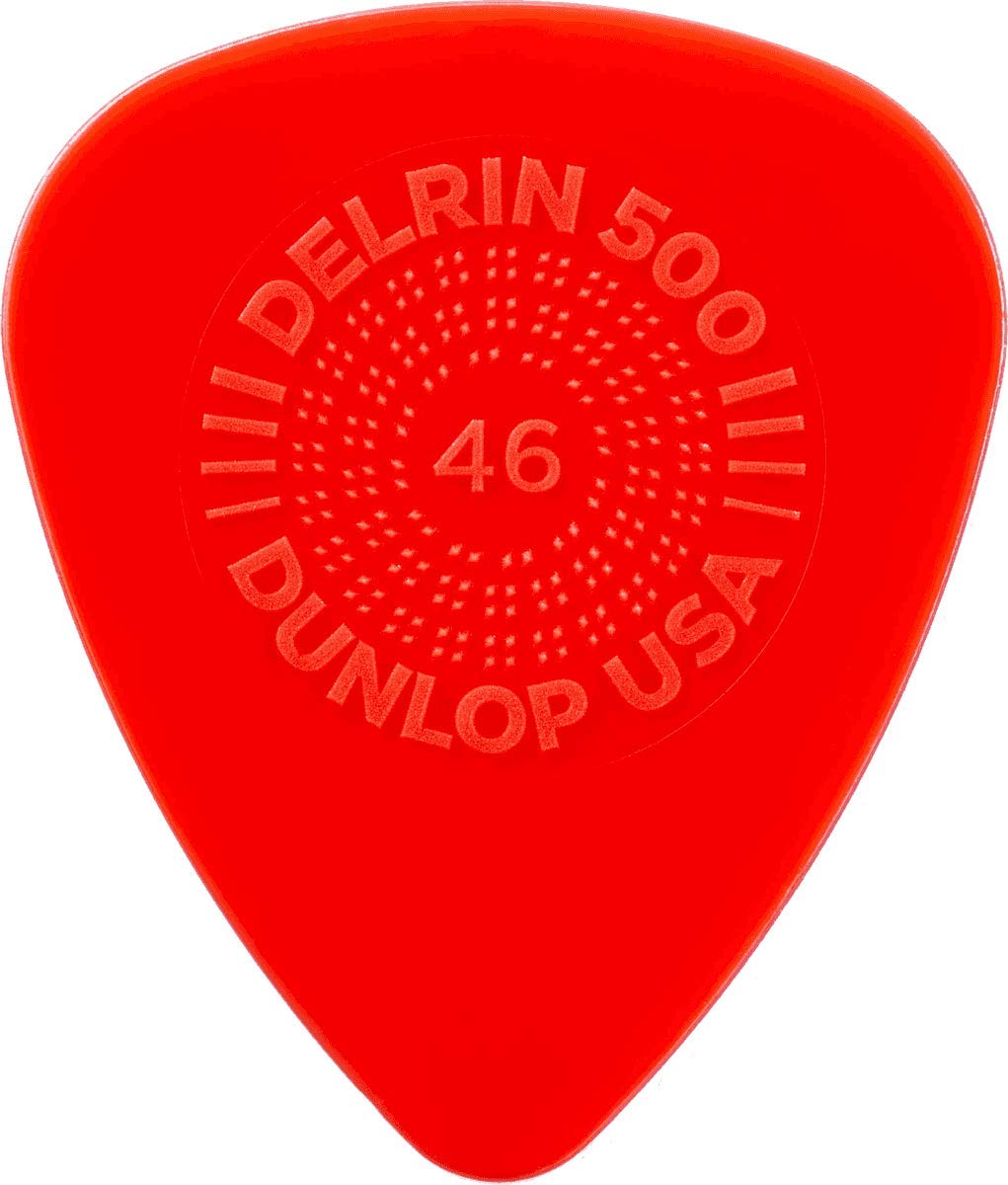 Jim Dunlop 450P1.14 Prime Grip Delrin 500 Picks, 0.46 mm, 72 bag