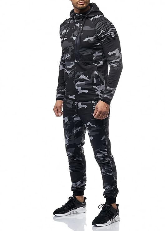 Cabin Herren Camouflage Jogginganzug Jogging Hose Jacke Sportanzug