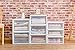 IRIS USA 591088, BC-500D, Box Chest Drawer (3 Pack), Deep, White/Clear, 43 Quart