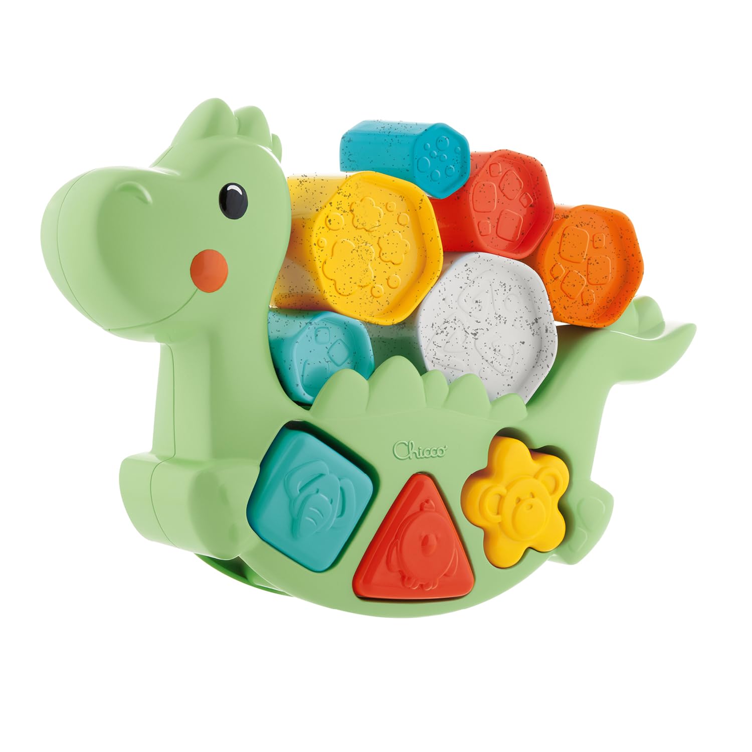Chicco ECO+ Toy, 3-in-1 Rocking Dino, Multicolour | Sustainable Baby & Toddler Toy, Recycled Plastic, 1 Year +