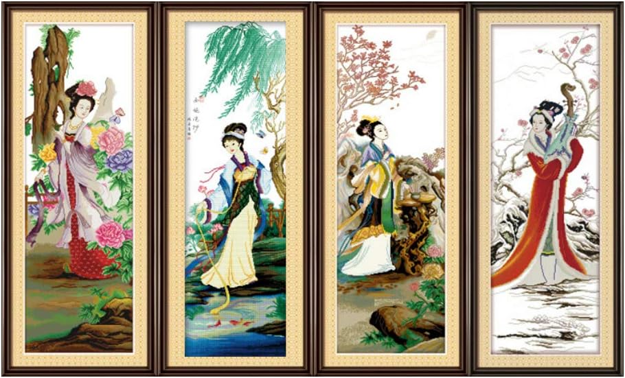 Cross stitch, women, the four beauties of ancient China, C0189