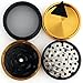Chromium Crusher 2.5 Inch 4 Piece Bladed Teeth Tobacco Spice Herb Grinder - Gold
