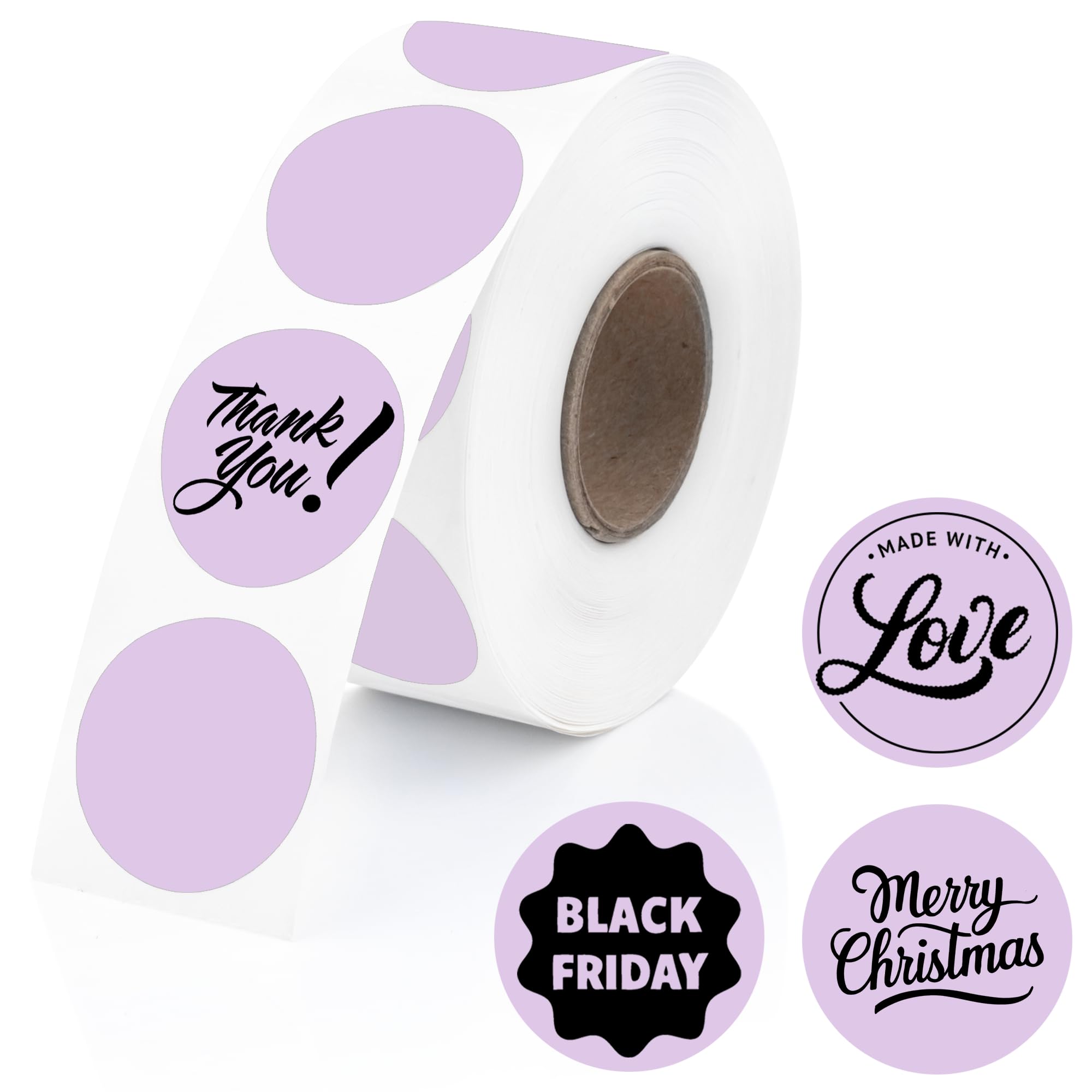 Photo 1 of Perco Lavender 1-Inch Perforated Circle Dot Thermal Sticker Labels — 735 Stickers/Roll, Direct Thermal Printer Compatible—with Permanent Adhesive for Color Coding, Garage Sales, Crafts—Made in USA