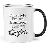Engineer Coffee Mug, Trust Me, I'm an Engineer Coffee Mug - 11 oz STEM Gift for Coworkers, Dad, Project Celebration