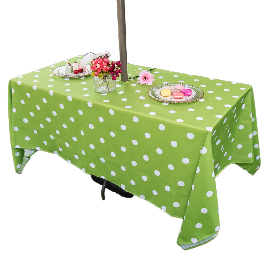 Best outdoor table cloth with umbrella hole rectangle 60 x 120