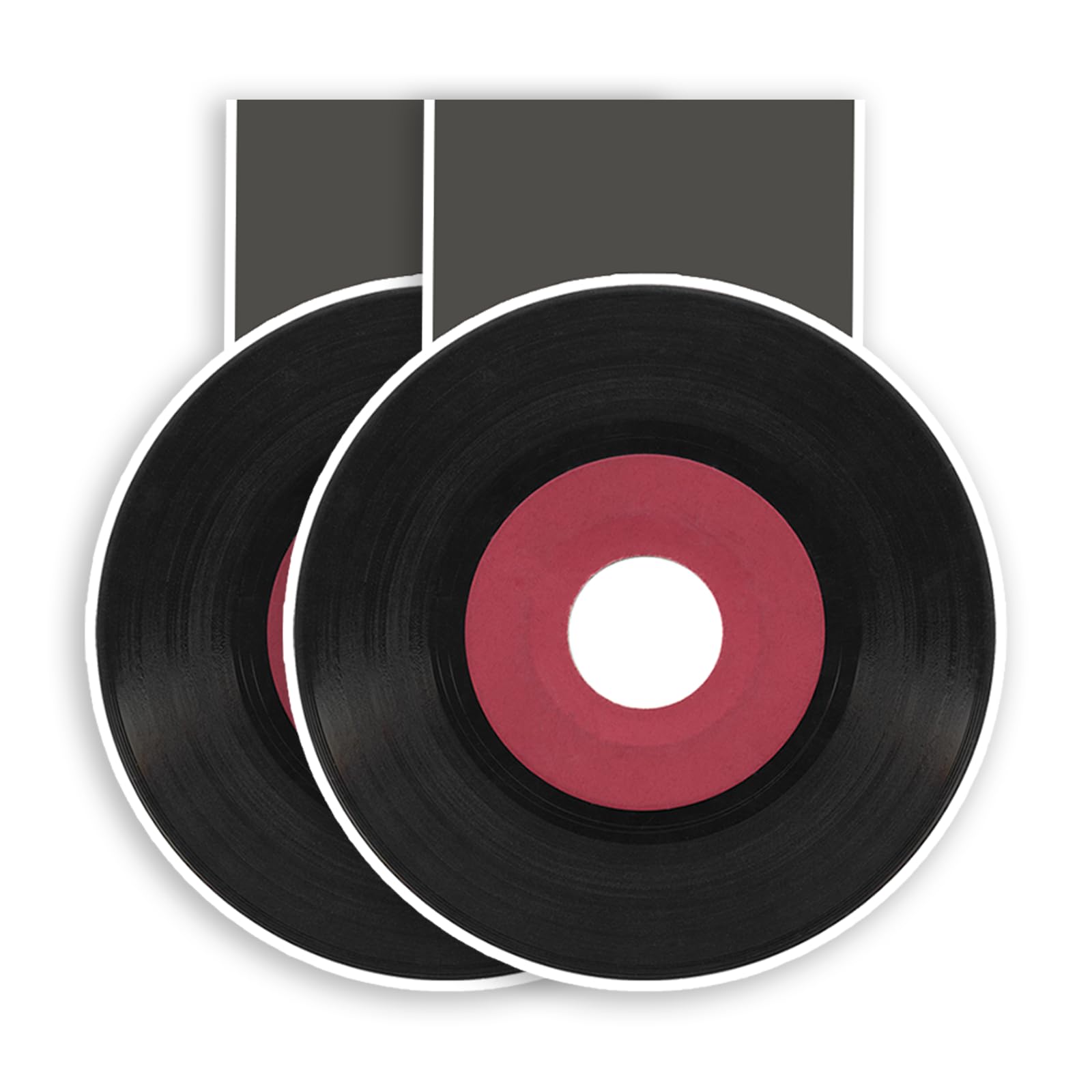 Photo 1 of (2Pcs) Vinyl Record Magnetic Bookmark Music Disc Book Page Markers Gift for Reading Lover Nerd Book Addict Bookish Bookworm Reader Student Teacher Office Stationery - Size 2.8"x2.3" When Folded